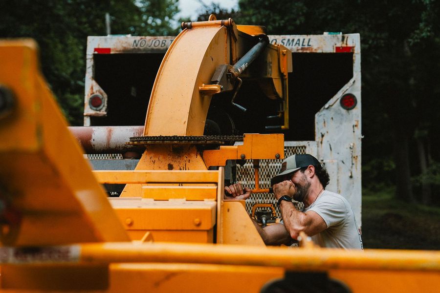 Wilson Land Masters crew at work on a tree job